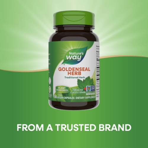 Nature's Way® Goldenseal Herb Capsules Perspective: top