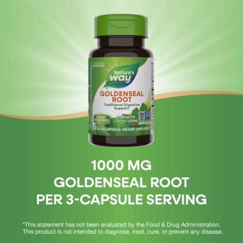 Nature's Way Goldenseal Root Capsules Perspective: top