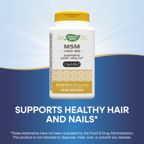 Nature's Way MSM Tablets 1000 mg Perspective: top