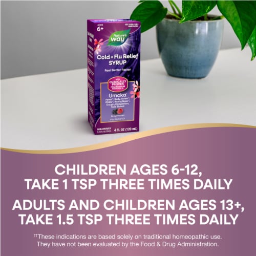 Nature's Way® Umcka® Cold & Flu Berry Flavored Syrup Perspective: top