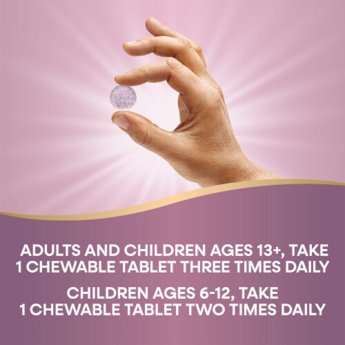Nature's Way Cold + Flu Relief Umcka Multi Symptom Relief Berry Flavored Chewables Perspective: top