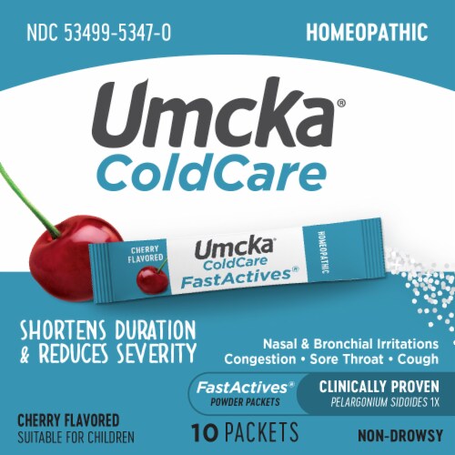 Nature's Way Umcka FastActives Cherry Powder Packets Perspective: top