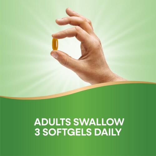 Nature’s Way Mega 369 Omega Blend Fish Flax Borage Oil Blend Lime Flavored Softgels Perspective: top
