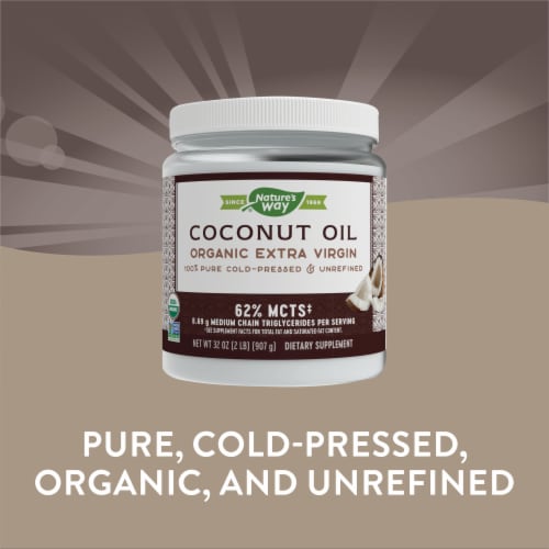 Nature's Way® Organic Extra Virgin Coconut Oil Perspective: top