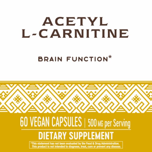 Nature's Way Acetyl L-Carnitine 500 mg Vcaps Perspective: top