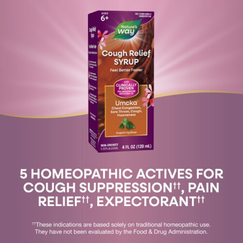 Nature's Way Cough Relief Umcka Non-Drowsy Syrup Perspective: top