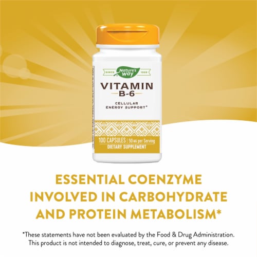 Nature's Way Vitamin B-6 Capsules Perspective: top