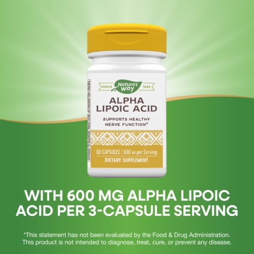 Nature's Way® Alpha Lipoic Acid + Rosemary Capsules Perspective: top