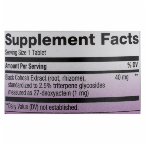 Nature's Way Black Cohosh Standardized Tablets Perspective: top