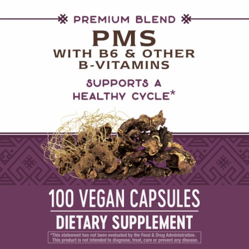 Nature's Way PMS with Vitamin B6 & 5 HTP Support Capsules for Women Perspective: top
