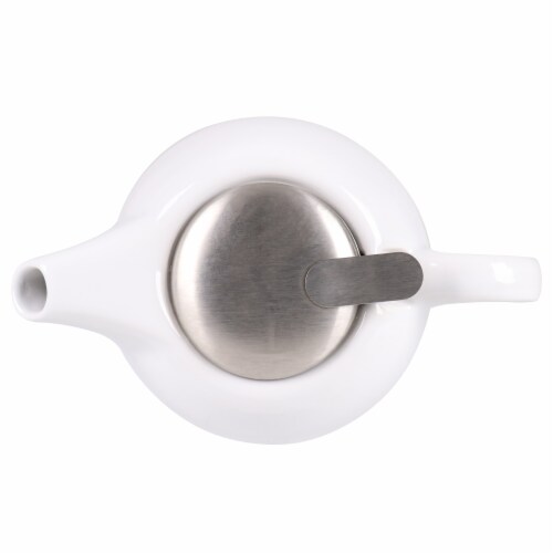 BIA Cordon Bleu Ooh La La Teapot with Stainless Steel Infuser - White Perspective: top