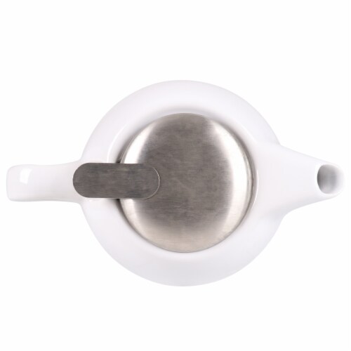 BIA Cordon Bleu Teapot with Stainless Steel Infuser - White Perspective: top