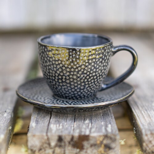 BIA Cordon Bleu Serene Demitasse Cup and Saucer Set - Black Perspective: top