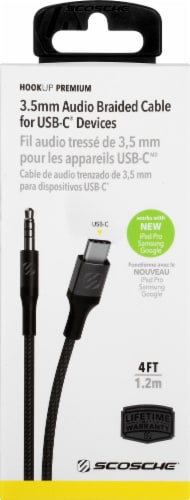 Scosche Hook Up Premium Audio Braided Cable Perspective: top