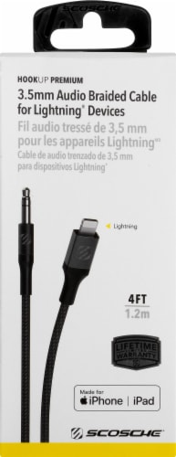 Scosche Hook Up Premium Audio Braided Strikelink Cable Perspective: top