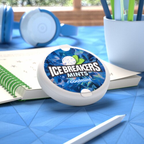 ICE BREAKERS Cool Mint Sugar Free Mints Tin Perspective: top