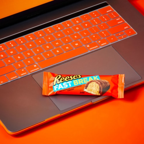 REESE'S FAST BREAK Milk Chocolate Peanut Butter and Nougat Candy Bar Perspective: top
