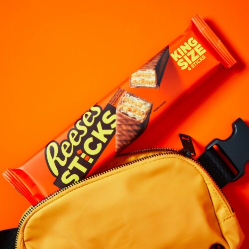 REESE'S STICKS Milk Chocolate Peanut Butter Wafer King Size Candy Pack Perspective: top