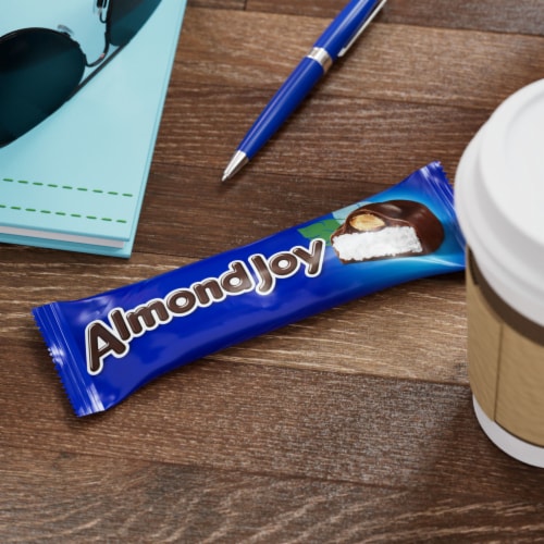 ALMOND JOY Coconut and Almond Chocolate Candy Bar Perspective: top