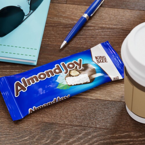 ALMOND JOY Coconut and Almond Chocolate King Size Candy Bars Perspective: top