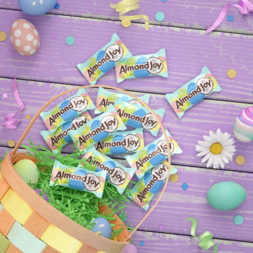 ALMOND JOY Coconut and Almond Chocolate Eggs Easter Candy Bag Perspective: top