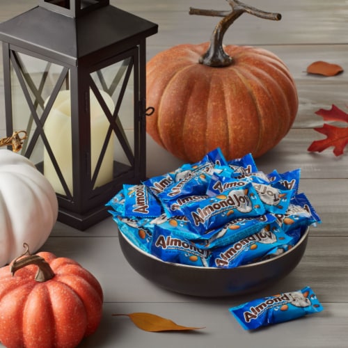 ALMOND JOY Coconut and Almond Chocolate Snack Size Halloween Candy Jumbo Bag Perspective: top