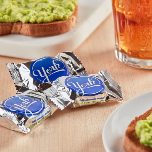 YORK Dark Chocolate Peppermint Patties Candy Family Pack Perspective: top