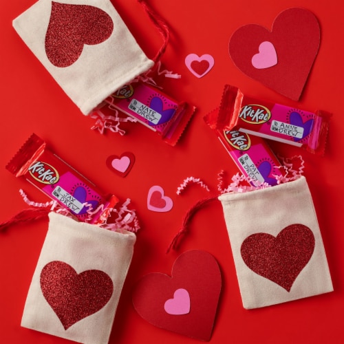 KIT KAT® Milk Chocolate Wafer Snack Size Valentine's Day Candy Bag Perspective: top