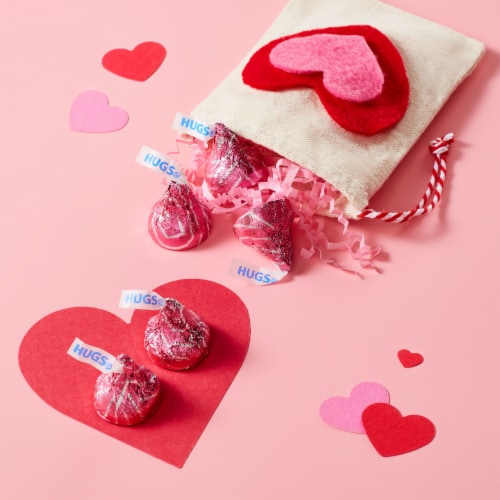 Hershey's Hugs Valentine's White Creme & Milk Chocolate Candies Perspective: top