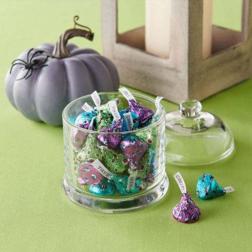 HERSHEY'S KISSES Milk Chocolate Monster Foil Halloween Candy Bag Perspective: top