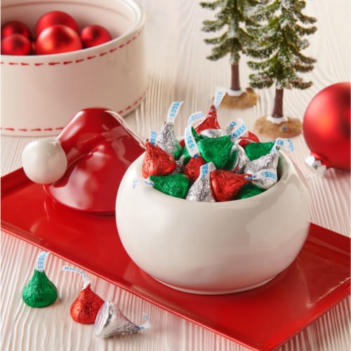 HERSHEY'S KISSES Milk Chocolate Candy Christmas Bag Perspective: top