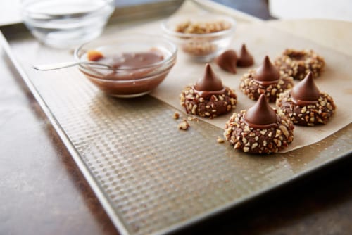 Hershey's Kisses Caramel Filled Milk Chocolate Candy Perspective: top