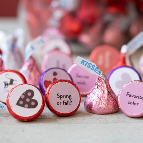 Hershey's Kisses Valentine's Collection Assorted Chocolate Candy Perspective: top