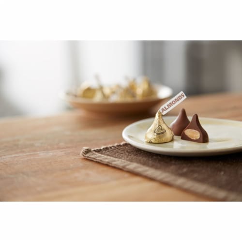 HERSHEY'S KISSES Milk Chocolate with Almonds Candy Share Pack Perspective: top
