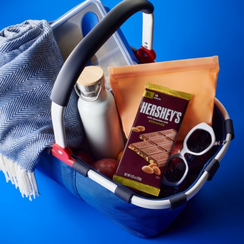 HERSHEY'S Milk Chocolate with Almonds XL Candy Bar Perspective: top