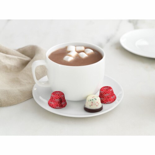 HERSHEY'S Peppermint Bark Bells Christmas Candy Bag Perspective: top
