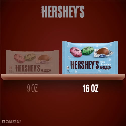 HERSHEY'S Milk Chocolate Eggs Easter Candy Bag Perspective: top
