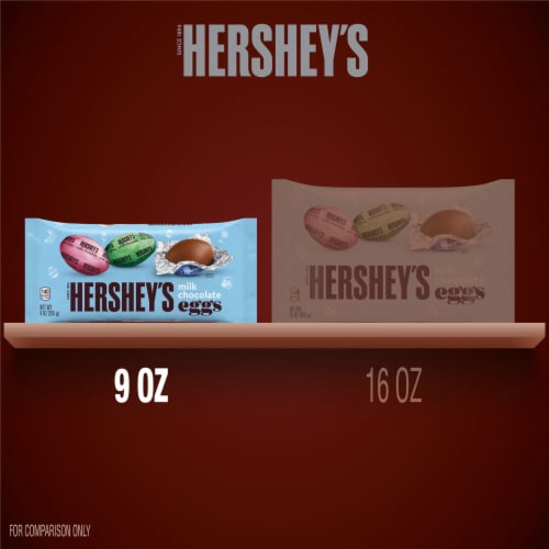 HERSHEY'S Milk Chocolate Eggs Easter Candy Bag Perspective: top