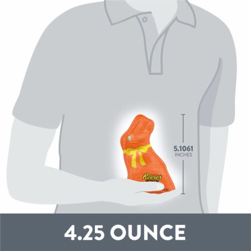 REESE'S Milk Chocolate and Peanut Butter Bunny Easter Candy Pack Perspective: top