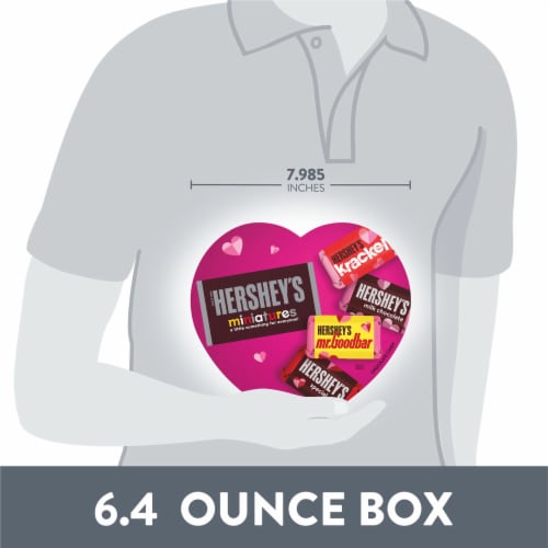 HERSHEY'S Miniatures Assorted Chocolate Valentine Candy Gift Box Perspective: top