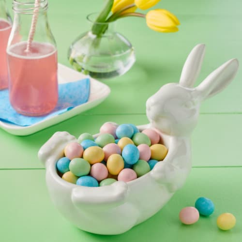 HERSHEY'S Candy Coated Milk Chocolate Eggs Easter Candy Bag Perspective: top