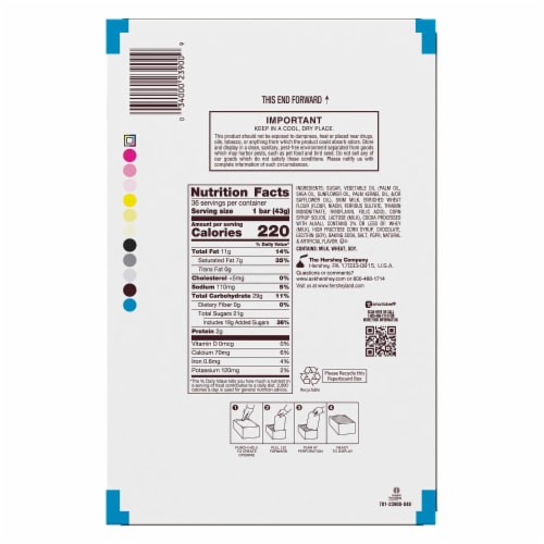 Hershey's® Cookies 'n' Crème Standard Bar Box Perspective: top