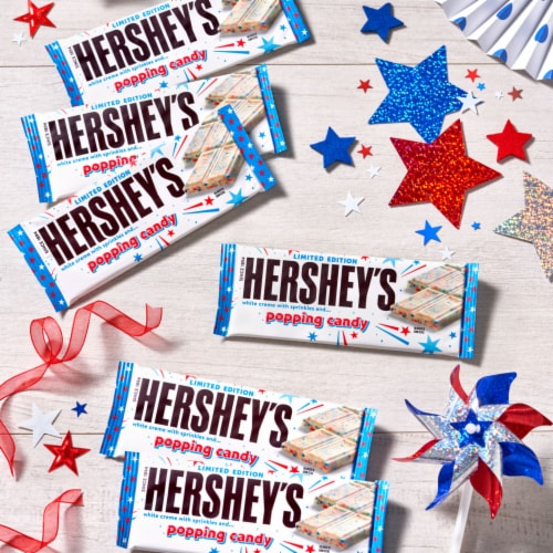 HERSHEY'S White Creme with Sprinkles and Popping Candy S'mores Candy Bars Perspective: top