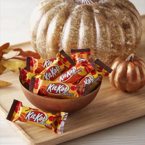 KIT KAT® Miniatures Pumpkin Pie Flavored Creme Wafer Candy Bars Halloween Bag Perspective: top