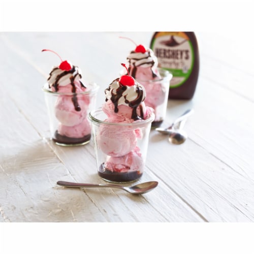 HERSHEY'S Simply 5 Chocolate Syrup Bottle Perspective: top