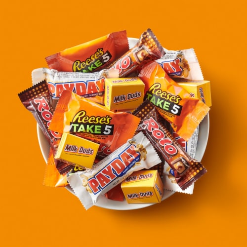Hershey Assorted Caramel Flavored Snack Size Candy Party Pack Perspective: top