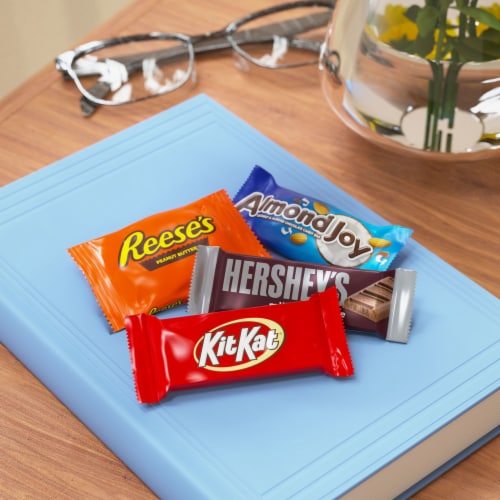 Hershey Assorted Chocolate Snack Size Candy Bag Perspective: top