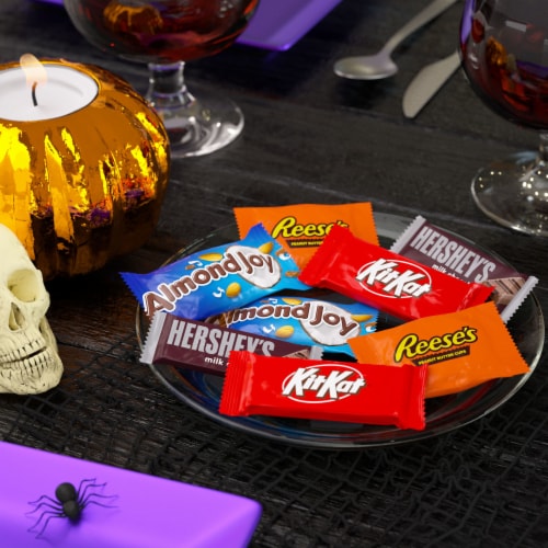Hershey Assorted Flavored Snack Size Halloween Candy Variety Bag Perspective: top
