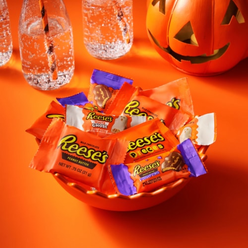 REESE'S Assorted Peanut Butter Flavors Snack Size Bulk Halloween Candy Variety Bag Perspective: top
