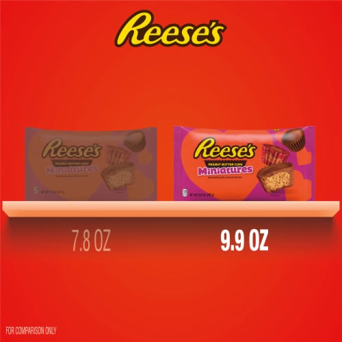 REESE'S Miniatures Milk Chocolate Peanut Butter Cups Valentine Candy Bag Perspective: top